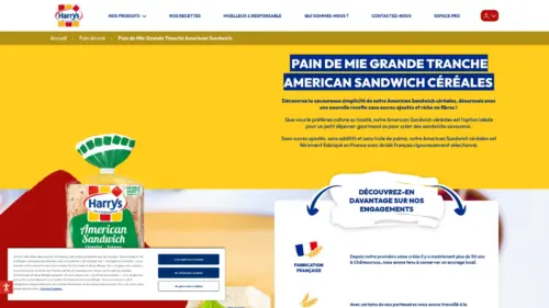 Fiche produit Harrys American Sandwich Céréales