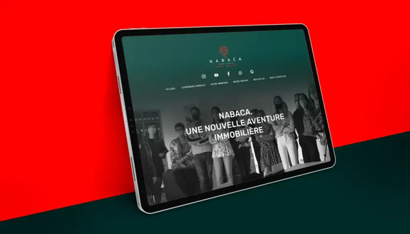 Site Nabaca affiché sur une tablette